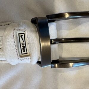 Nike White Leather Belt